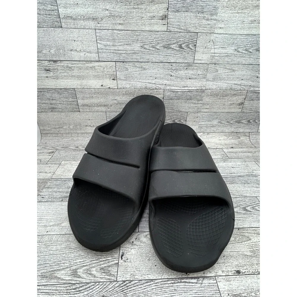 Oofos OOahh Sport Recovery Slides Black Mens 12 Womens 14 EU 45 Sandals Comfort